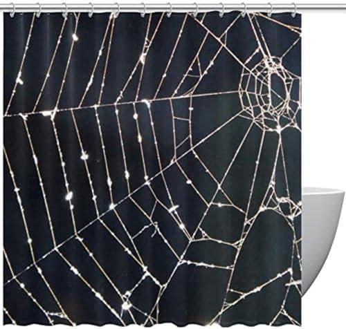 SANTPOT Doccia Da Doccia Doccia E Vasca Da Bagno, Ragno Texture, Set Di Tende Per La Doccia Con Ganci,72x66 Pollici