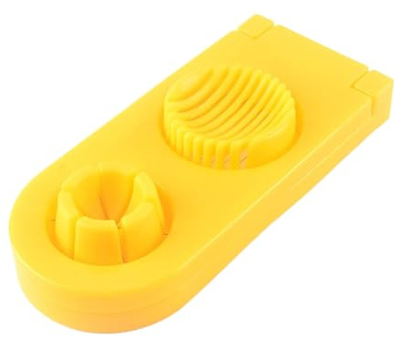 Cortador de Huevo Duro | Cortador de Huevo de Acero Inoxidable | Cortadora Picadora 2 en 1 para Fruta Tomate Platano Fresa Cereza | Para Ensalada Desayuno y Alimentos Blandos Hogar y Familia