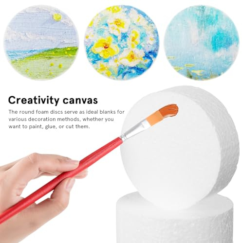 TOPBATHY 7 piezas Cilindros de Espuma para Manualidades Bloques Redondos de Espuma Discos Suaves para Esculturas y Decoración Creativa