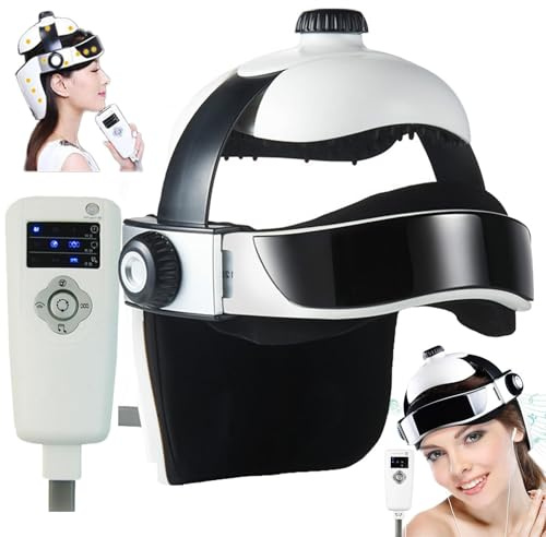 Massaggiatore Elettrico Portatile Per La Testa Con Casco, Massaggiatore Per Il Cuoio Capelluto, Pressione E Vibrazione, Impacchi Caldi E Musica, Massaggio Puntiforme