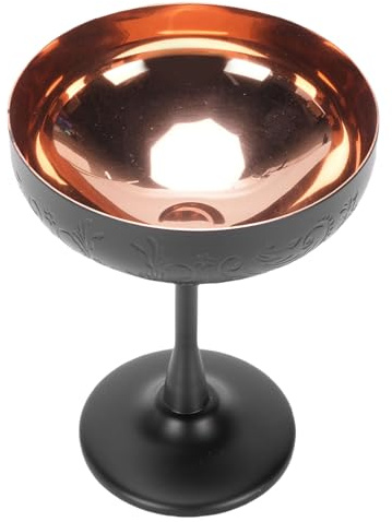 Bicchiere da coupé Vintage, Bicchieri da Martini Classici in Acciaio Inossidabile Bicchiere da Vino Margarita, Coppa da Gelato per Dessert per Bar, Cocktail, Vino, Champagne (#2)