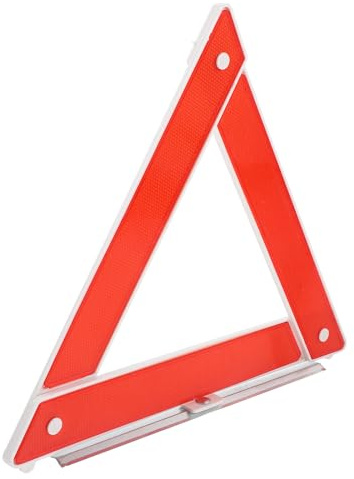 jojofuny Triángulo de Advertencia para Coche Kit de Seguridad Vial Rojo de Plástico y Metal Plegable para Situaciones de Emergencia y Estacionamiento en Carretera