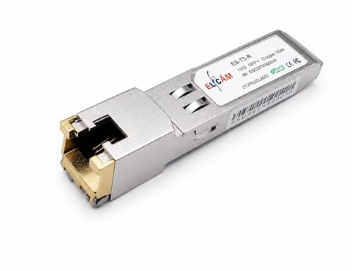 Elfcam® - 10Gb Módulo Transceptor SFP+,10Gbase-T: 30m, Conector RJ45 (10Gbase-T: 30m), Compatibilidad Universal