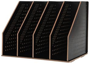 Holz-Schreibtisch-Organizer - Büro-Ablage, Ordnungssystem, Zeitschriftenhalter, Papier Organizer, Aktenablage - für Home Office