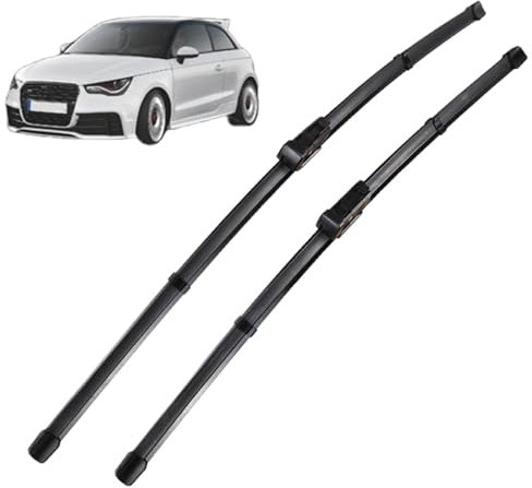 Coche Escobilla limpiaparabrisas Delanteros Traseros para Audi A1 MK1 2010-2017 24+16, Juego de Escobillas Parabrisas Planas, Todos Los Climas de Ventana Limpi
