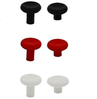 Lot de 3 paires de poignées de pouce pour manette de jeu Legion Go (3 paires noires + blanches + rouge)