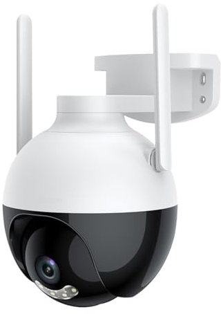 YIWEOG Telecamera PTZ WiFi esterna Telecamera IP WiFi wireless da 4 MP di sicurezza domestica con vista a 360° Visione notturna a colori audio bidirezionale Rilevamento movimento Avviso attività