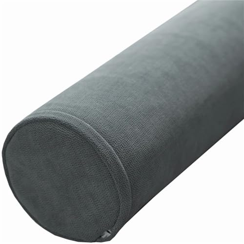Cuscino Rotondo Cilindrico Cuscino A Rullo Lungo Cuscino Cervicale Rotondo Supporto Iombare Cuscino, Cuscino Cilindrico Con Fodera Rimovibile Per Dormire/sedia/auto/divano(Grigio scuro,15x50cm/6x19in)