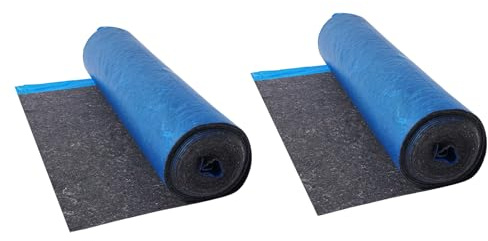 VEVOR Sottopavimento 37,2 m², Imbottitura per Pavimenti in Laminato con Barriera al Vapore Integrata, Fibra ad Alta Resistenza + Pellicola in PE, Isolamento Acustico e Riduce Rumore, per Laminato