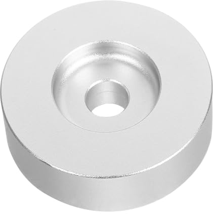 SMASOLO Adaptador de Discos de Vinilo Peso del Disco de Vinilo Adaptador de Tocadiscos Accesorios para Tocadiscos estabilizador de Peso Accesorios para Plato Giratorio Metal Plata
