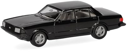 Herpa Basic modello di auto Ford Granada, nero, giallo Giamaica, in scala 1:87, modello base economico, tedesco, statuetta plastica