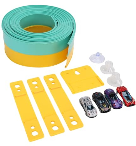 Generic Juego de Juguetes con Rampa para Autos de Carreras, Pistas Flexibles Coloridas, Diseño de Bricolaje para Niños de 3 a 10 Años, No Necesita Batería, Mejora Las Habilidades Motoras Finas,