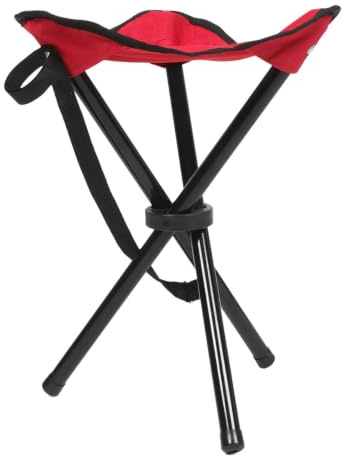 PRETYZOOM Chaise Pliante de Camping Compacte en Tissu Oxford et Métal, Tabouret Tripode Léger et Confortable, pour Pique-niques et Voyages en Extérieur