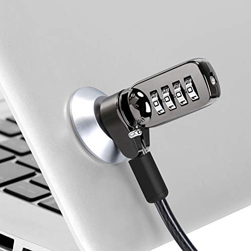 CaLeQi Laptopschloss Notebook Lock Mit 4-Digit Passwort Schutz Kombination Kabel 2m Länge
