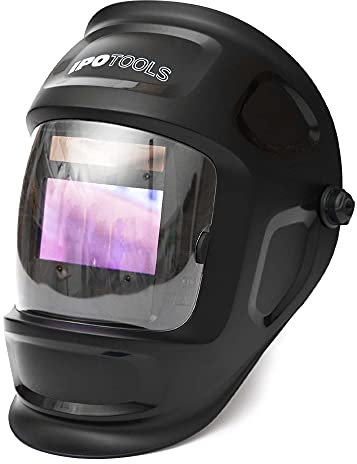 IPOTOOLS X800A Automatik Schweißhelm – True Color Filter mit Echtfarben Sichtfeld, 4 hochwertige Sensoren, Optische Klasse 1/1/1/1 Sichtfeld 100×59mm Volleinstellbar Solar Schweisshelm