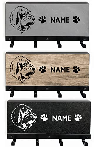Tierisch-tolle Geschenke Leinengarderobe für Hunde | Basset Griffon | Hundegarderobe | Leinenhalter | mit Deinem Wunschnamen personalisiert