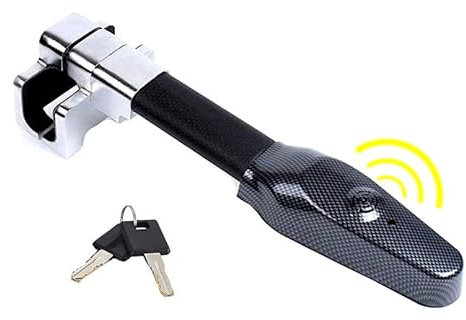 Steering Wheel Lock Universal for Truck SUV Van Car Anti Theft Device with Super Loud Alarm + 2 Keys