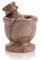 Radicaln Set di mortaio e pestello in marmo Marinara, 6,3 cm, fatto a mano, macina spezie per cucina, set piccolo mortaio e pestello, macina aglio e ciotola per aglio