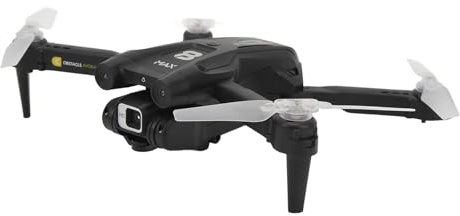 Mini Drone WiFi avec Double Caméra HD, Quadricoptère Pliable avec Zoom 50X avec Lumière LED, Détection Intelligente de la gravité pour éviter Les Obstacles, Drone RC pour Adultes