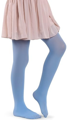 MANA MANA Medias Lisas Para Niñas: Lindas Medias Opacas Para La Escuela, La Danza Y El Ballet; Suaves Y Elegantes, 40 Den, Fabricadas En Italia, De 3 A 12 Años