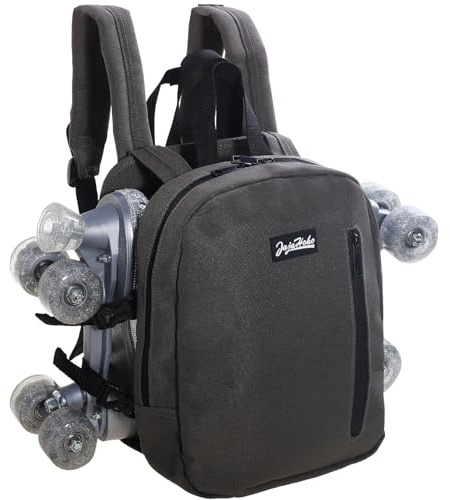 JajaHoho Roller Skates Bags for Women Men, Multi-Functional Sports Backpack for Rollerskates, Ice Skates, Inline Skates, Skate Gear Storage, Durable and Stylish, 11.8 x 9 x 2.8 inches (Forest Green)