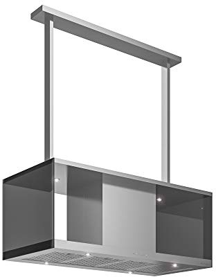 Futuro Futuro Recano 40 Inch Island-mount Kitchen DUCTLESS ONLY Range Hood - Contemporary Italian Exhaust Fan - Ultra-Quiet with Blower