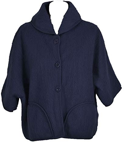 Val d'Arizes Laine des Pyrénées - Poncho veste laine des Pyrénées marine