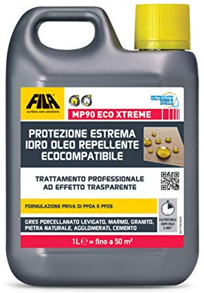 FILA Surface Care Solutions Stone, Marble, Quartz, Granite, Concrete, Polished Stoneware, Creates Extreme and Eco-Friendly Protection That Limits Water Absorption, Oily and Coloured Spots, 1 Litro