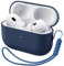 ORNARTO Kompatibel mit AirPods Pro 2 Hülle 2022, Schützende Flüssig Silikon Hülle für AirPods Pro 2 2022 Hybrid Skin Front LED Sichtbar Silikon Hülle Sturmblau