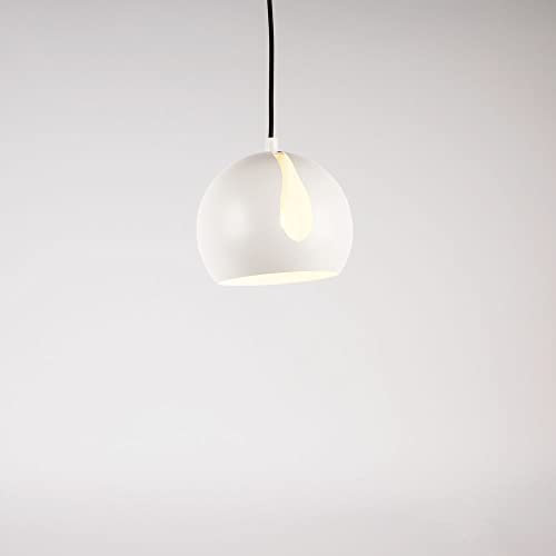s.luce Ball Galerieleuchte tauschbarer Schirm 5m Abhängung, Farbe:Weiß, Größe:Ø 20cm, Kabelfarbe:Weiß