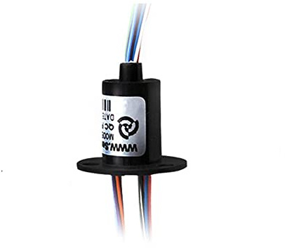 Hat Type Capsule Slip Ring, 22MM 12 Wires 2A Black Power Collector Ring for Monitor Robotic Monitoring System Drone