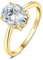 JewelryPalace Klassisch Ovalschliff 2ct Zirkonia Solitär Promise Ring Damen, Schmuck Set, Verlobungsring Damenring Silber 925 mit Stein für Frauen, Simulierte Diamant Jubiläum Eheringe Vergoldet 57