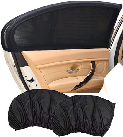 Flaconi 2-Stück Auto Sonnenschutz für Baby, Seitenscheibe, Reduziert Wärme und UV-Strahlung, für 95% der Autos, Golf, SUV