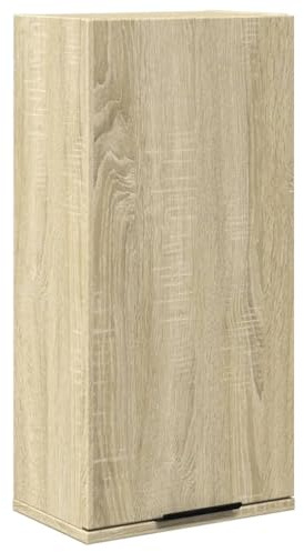 Armario de Pared de Baño vidaXL Color Roble Sonoma 32x20x67 cm, Mueble de Baño de Almacenamiento