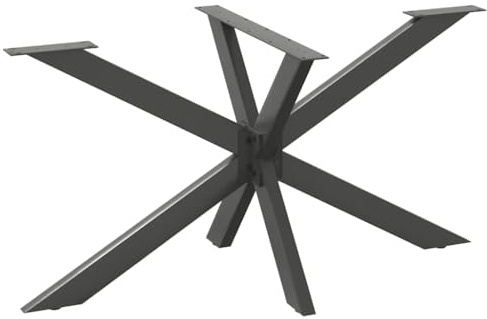 vidaXL Pied de table à manger en forme d'araignée, anthracite, 150 x 78 x (72-73) cm, acier