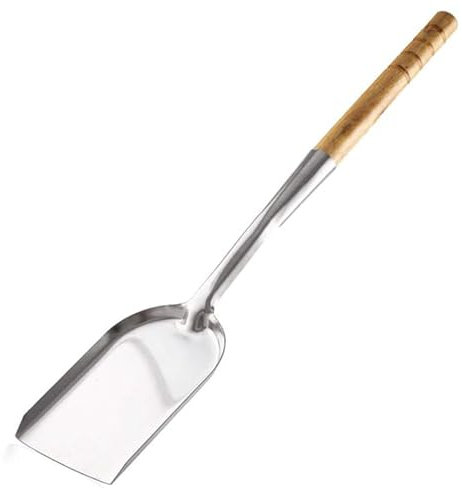 Pala per cenere lunga 29 pollici, paletta per cenere per camino, paletta per polvere per stufa, pala per da forno con manico in legno rimovibile, per carbone per stufa in acciaio per brac