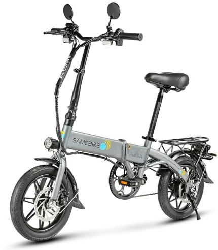 SAMEBIKE 14 YINYU14 Electric Bike, 7.8AH Removable Battery 60KM Range(PAS) &15.5MPH Top Speed, 36V250W Motor Folding E-Bike,Commuter Electric Bicycle for Adults