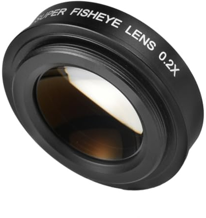 Lente ojo de pez multiusos de 37 mm, 0,2 x lente de ángulo ancho para smartphone, lente de perfil bajo