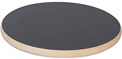 WAGNER Chariot de palntes BLACK Ø 29,5 x 2,5 cm | Porte plante pour l'intérieur | Support roulant, MDF avec revêtement en mélamine, noir | Capacité de charge 100 kg | Made in Germany - 20027501