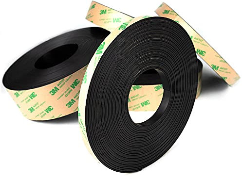 Rouleau Magnétique Adhésif Souple, Bande Magnétique en Rouleau de 10m largeur 10mm, épaisseur 1,5mm