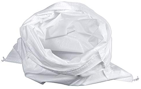 HaGa® Saco de tela 50 x 80 cm – 5 unidades bolsa de carga pesada PP saco de cereales blanco