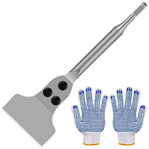 Flintronic Burin à Spatule SDS Plus, Burin SDS Plus Carrelage 280 x 100mm, Burin à Carrelage Burin Plat pour Rainurer les Carreaux, Enlever l'adhésif pour Carrelage et Sol, Burin Perforatetur SDS-Plus
