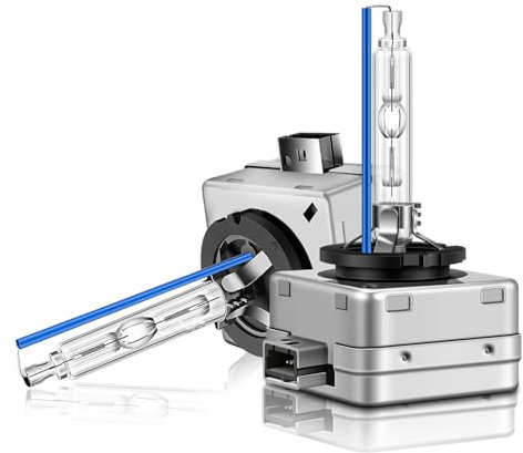 Erato D1S Xenon Lampadina allo xeno, 35W 8000K blu Bianco 12V HID Kit Xeno Lampada a Scarica Super Luminosa High Low Beam di Ricambio per i Auto Fari, 2 Lampadine