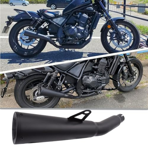 Midimttop Compatible con Rebel CMX 1100 CMX1100 21-24 Motocicleta de acero inoxidable Sistema completo Silenciador de escape Tubo de cabecera y tubo intermedio y silenciador de cola (Sin silenciador)