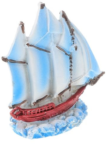 BATHVEVE Dekoratives Segelboot Resin Mediterrane Tischdeko Für Küstendekor Für Nautische Babypartys Und Strandthemen Veranstaltungen