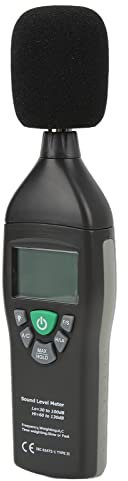 Medidor de Nivel de Sonido, Decibelímetro Digital 30-130dB con Alarma, Medidor de Ruido 31,5Hz-8KHz, Probador Portátil de Presión Sonora para Hogar, Trabajo, Construcción