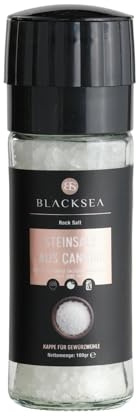 Blacksea Sel gemme du moulin Çankırı 100 g – Sel cristal naturel des montagnes d'Anatolie – Sel primordial sans additifs – Parfait pour moulin, sauces, salades et cuisine méditerranéenne