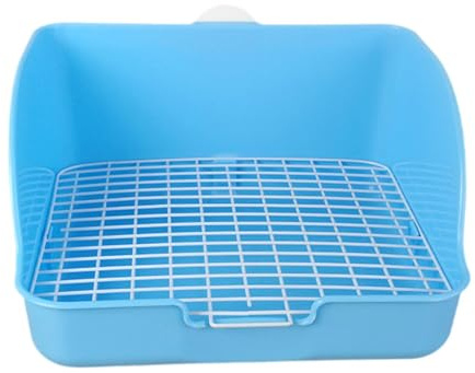 Générique Toilettes pour Lapins et Petits Animaux, de Toilettes pour Rongeurs avec Barrière Haute et Insert Amovible pour L'apprentissage de La Prop, Bleu