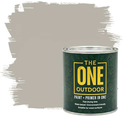 THE ONE Outdoor Paint - Stone, 2.5 Litre | Durable Exterior Paint for Wood, Metal & Masonry | Weather Resistant Finish