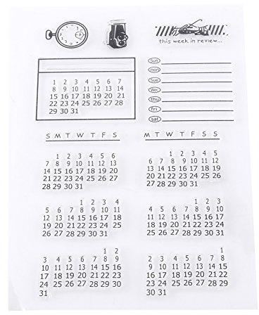 Sello de Silicona Transparente Sello Claro para Scrapbooking Álbum de Resorte Calendario Decorativo para Navidad Sello de Decoración